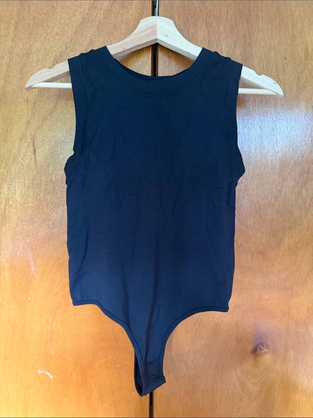 Classic Black Crew-Neck One-Piece Bodysuit